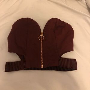 Maroon tube top